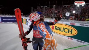 Mikaela Shiffrin 🇺🇸 - Flachau women slalom, Jan 16, 2024, both runs + post race interview  #sheskis