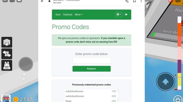 5 ПРОМОКОДОВ RBLX.EARTH