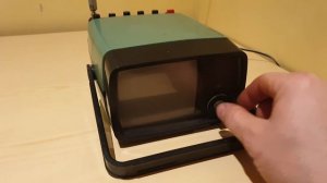 The smallest portable tv in USSR in 1982, or is it.  Electronica 450 (green) // Электроника-450 CCC