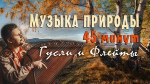 Красивая музыка природы слушать 45 минут  Русские гусли & Флейты.  Музыка для сна и отдыха!
