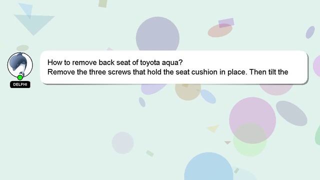 How to remove back seat of toyota aqua? смотреть онлайн