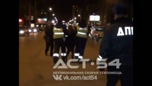 Буйная пьяная девушка против ГИБДД