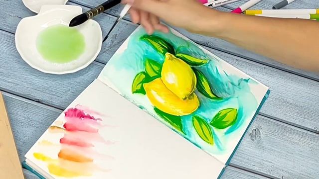 Акварельные маркеры.Как рисовать акварельными маркерами. Акварель