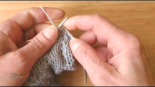Вязание спицами. Красивый узор ажурные жгуты спицами№041Knitting. Beautiful pattern of openwork