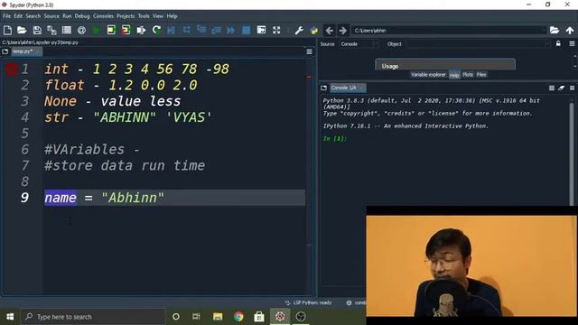 Python Tutorial for beginners #1 Data Types | Variables | Print Function