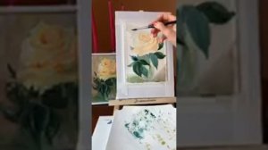 Irina Radyuk. Мастер класс. пишем Розу Акварелью 2 ч.. Арт студия НЕБО.