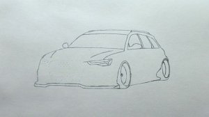 How to draw an AUDI RS6 C7 2013 / drawing car / coloring audi rs avant 2014 stance