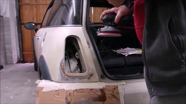 Покраска MINI Cooper S в гараже 1часть // MINI Cooper S in der Garage Lackieren teil 1 смотреть онлайн