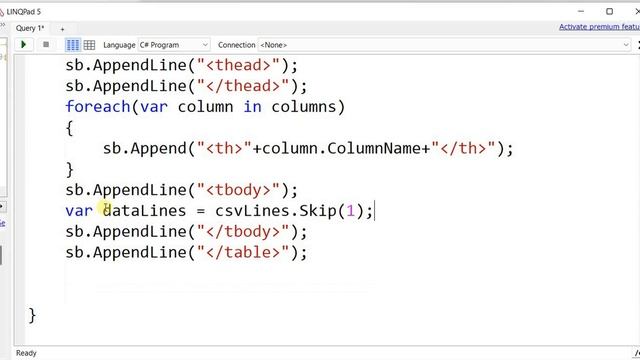 Convert CSV to Html in C# (Simple Code) without hardcoding and using any library смотреть онлайн