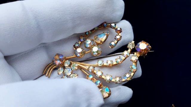 Мой брошкосад. Австрийские и чехословацкие веточки- винтажные броши спрей.