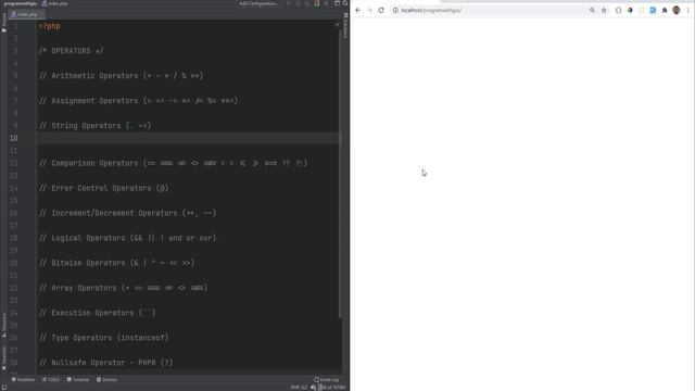 PHP Operators Part 1 - Full PHP 8 Tutorial