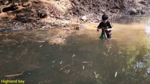 Excellent fishing skills helped the orphan boy living alone by the lake not worry about hunger.