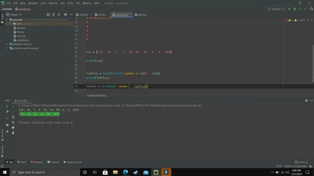 Python 3.9 Tutorials: Filter , Map , Reduce In Python | Lambda Function Python Tutorial