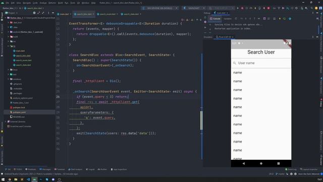 Flutter Bloc [основы #7] Живой поиск на BloC & Dio