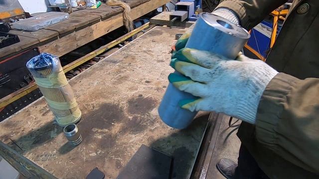 Корпус гидравлического фильтра из круглой трубы. смотреть онлайн