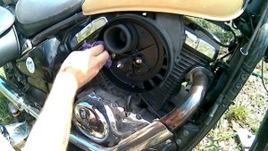 Kawasaki VN400 Classic 97. Замена воздушного фильтра