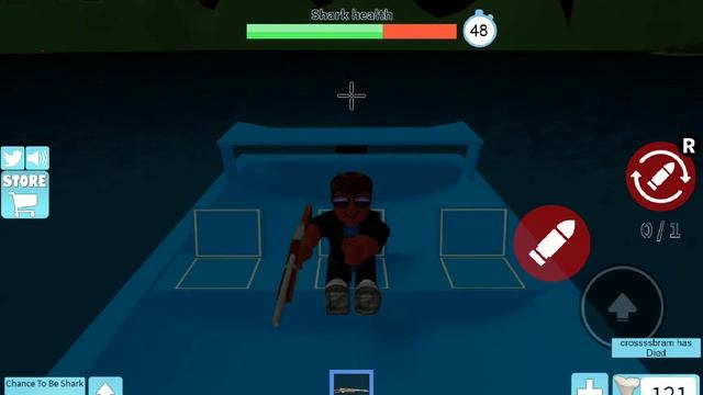 Плывём от АКУЛЫ в Роблокс в режиме SharkBite смотреть онлайн
