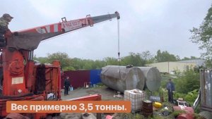 Грузим цестерны манипулятором 7 тонн. В подробностях.