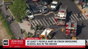 School bus crashes in the Bronx, at least 1 in critical condition