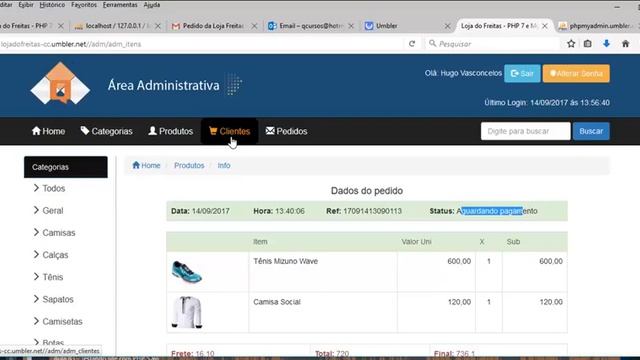 Loja Virtual com PHP 7 - Aula 01 - Módulo 05 Painél Administrativo смотреть онлайн