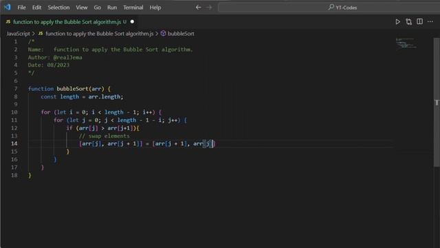 Write a JavaScript function to apply the Bubble Sort algorithm