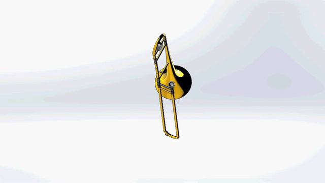 Trombone Assembly - SOLIDWORKS 2016 смотреть онлайн