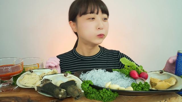 코끼리조개vs왕우럭조개 GIANT ELEPHANT CLAM SHELL Real sound ASMR Eatingsound
