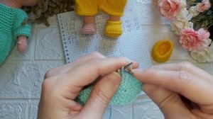 МК-урок для начинающих Обувь спицами для кукол.