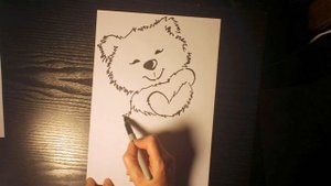 Как нарисовать медвежонка. How to draw a bear
