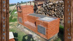 Коптильня из облицовочного кирпича