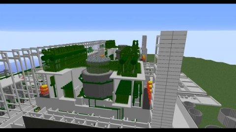 Строительство ЧАЭС в майнкрафте