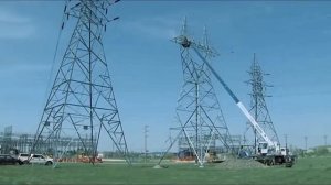 Испытание взрывом проводов ЛЭП