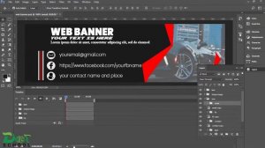 How to Make Web Banner Animation in Photoshop Tutorial | Create GIF Animation Ads Banner