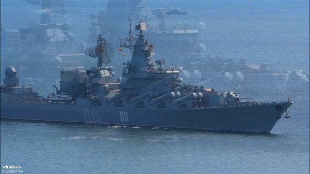 Ракетный крейсер "Варяг", пролив Босфор Восточный, Владивосток.