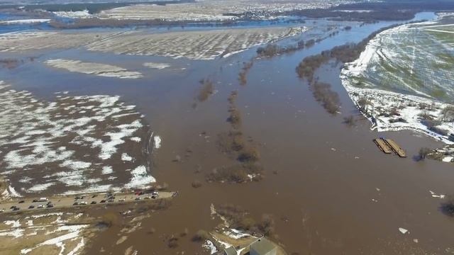 Воронеж. Шилово-Гремячье.  Разлив реки Дон |  Aerial