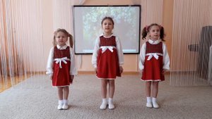 "Белый, синий, красный" ансамблевое пение. Старшая группа