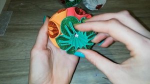 Новогодняя игрушка из глитерного фоамирана, МК, Christmas Ornaments