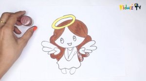 ? How to Draw a Cute Angel ?♂️ Рисунок и раскраска ангела ? Drawing & Coloring Angel Alphabet A