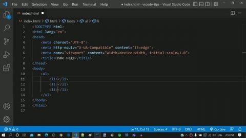 Visual Studio Code - Generate multiple tags - HTML Hack #6