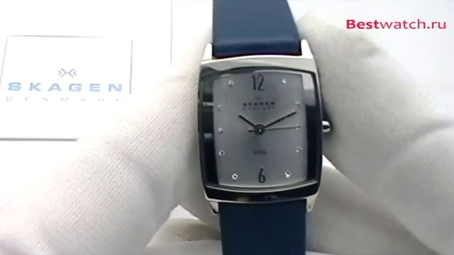 Обзор женских часов Skagen Leather Rectangular 691SSLN смотреть онлайн