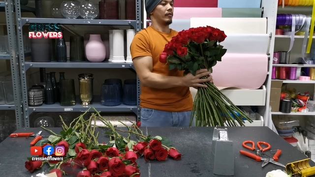 100 Red Roses Bouquet смотреть онлайн