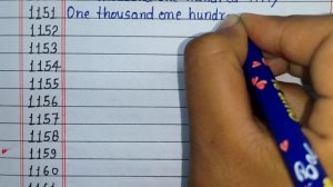 Numbers name 1101 to 1200 // Numbers in words 1101 to 1200 in English // 1101 to 1200 Number names
