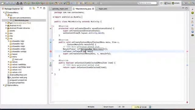 Context Menu Tutorial in Android смотреть онлайн