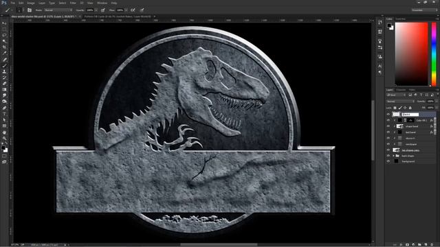 Jurassic World Movie Poster - Photoshop Tutorial смотреть онлайн