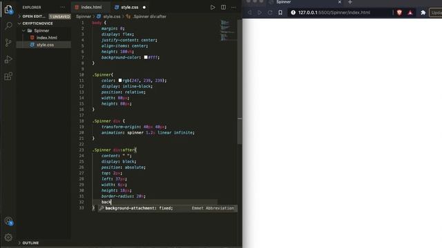 Loading Spinner only Pure CSS with Source Code смотреть онлайн