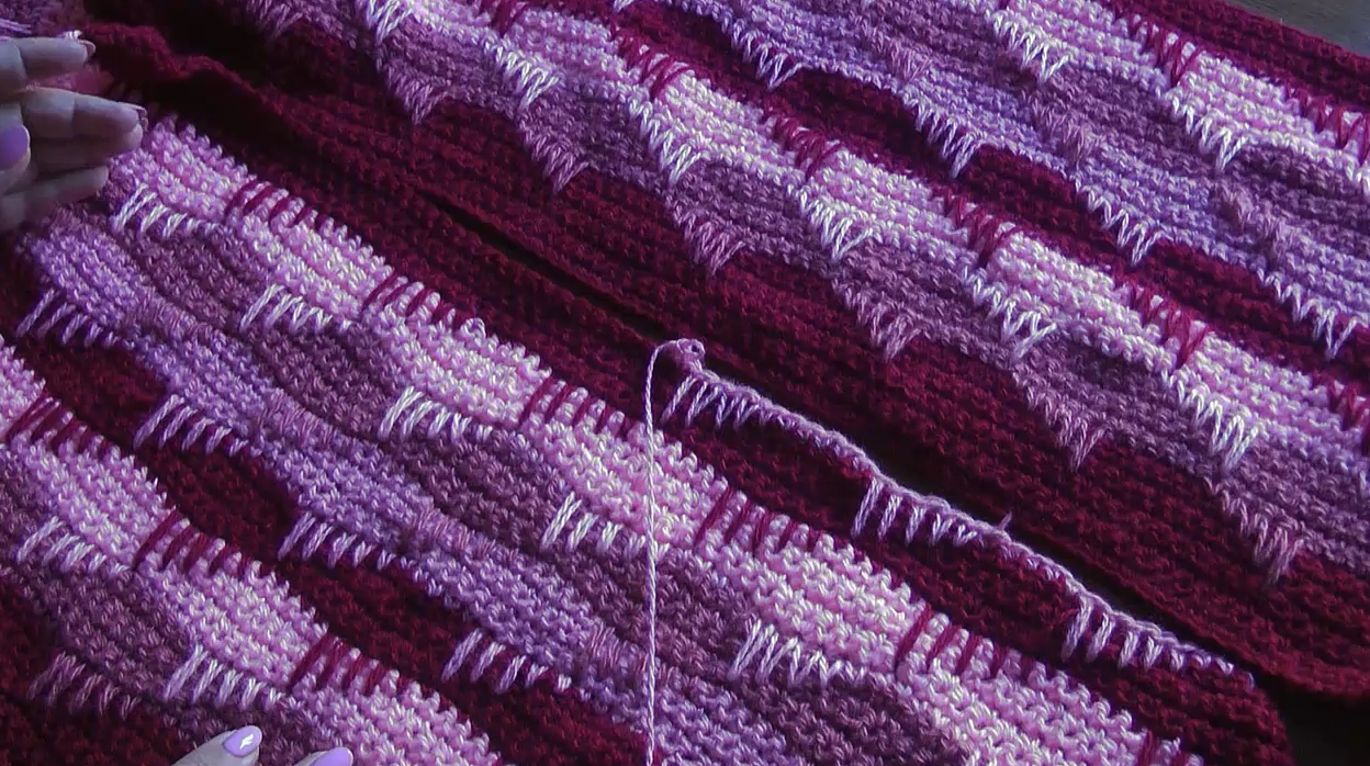 Лёгкий и красивый рисунок для пледа смотреть онлайн