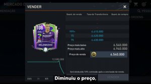 Como vender jogadores com +999 ordens de venda no FIFA Mobile