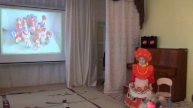 Роспись дымковской барышни