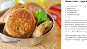 Котлеты из гороховой муки