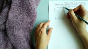 Простой джемпер из мохера. Джемпер с шишечками.